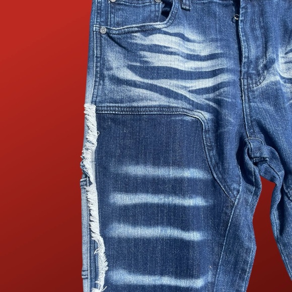 DECIBEL Jeans | Acid Wash | Distressed 
Men’s Sz 34/36 | Blue & White | Grunge - Picture 4 of 9